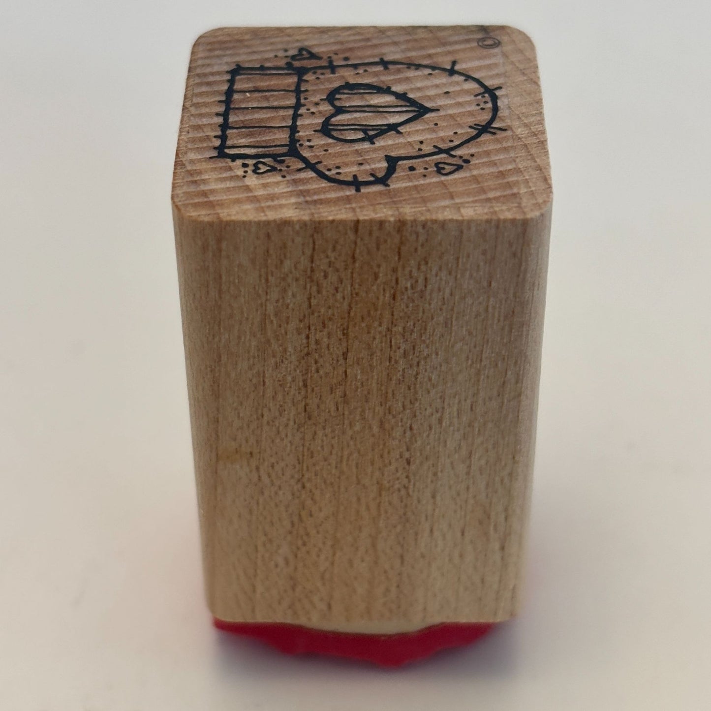 DOTS Rubber Stamp Winter Mittens Country Patches Gift Tag Card Making Heart 1"