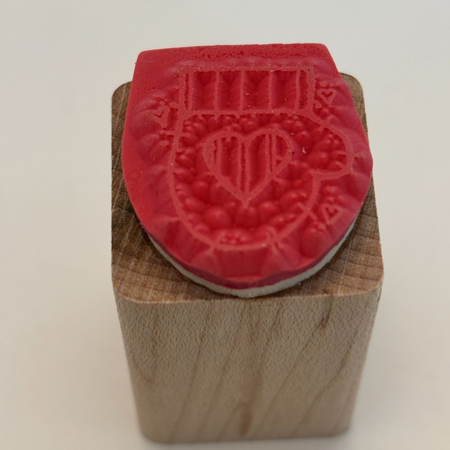 DOTS Rubber Stamp Winter Mittens Country Patches Gift Tag Card Making Heart 1"