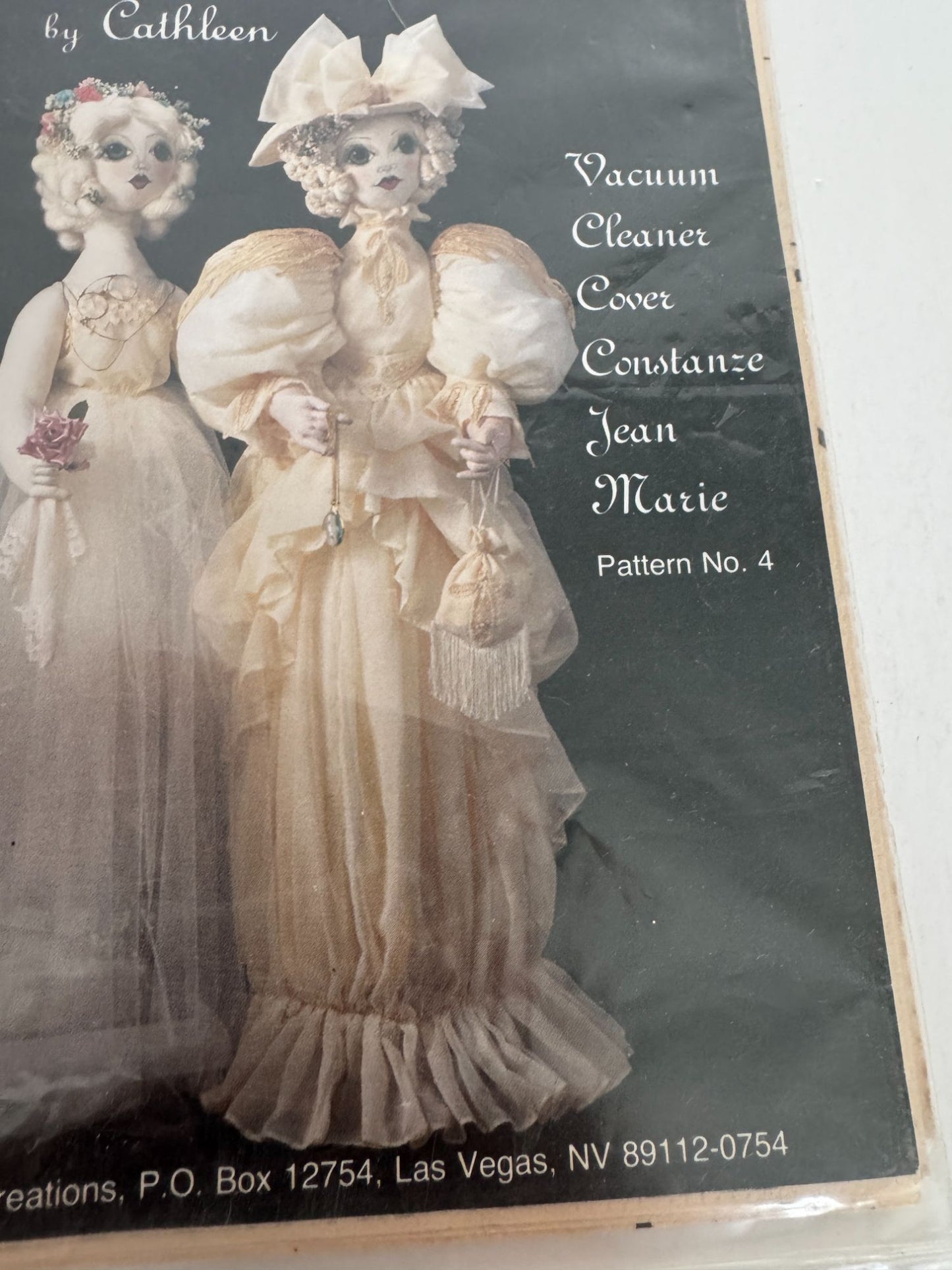 Keane Kreations Sewing Pattern Vacuum Cleaner Cover Bride Wedding Doll Vintage 4