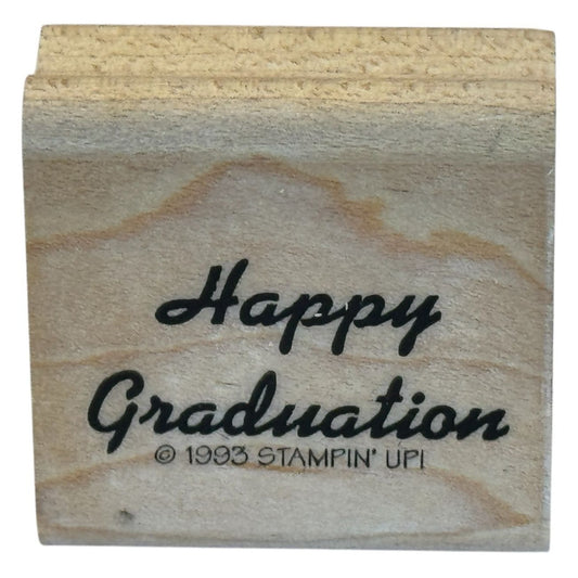 Stampin Up Rubber Stamp Happy Graduation Card Making Words College High School