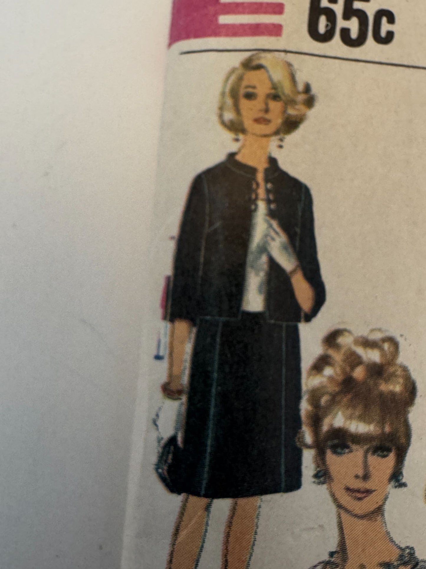 Simplicity Sewing Pattern 6787 Jacket Blouse Skirt 14 Designer Fashion 1960s UC