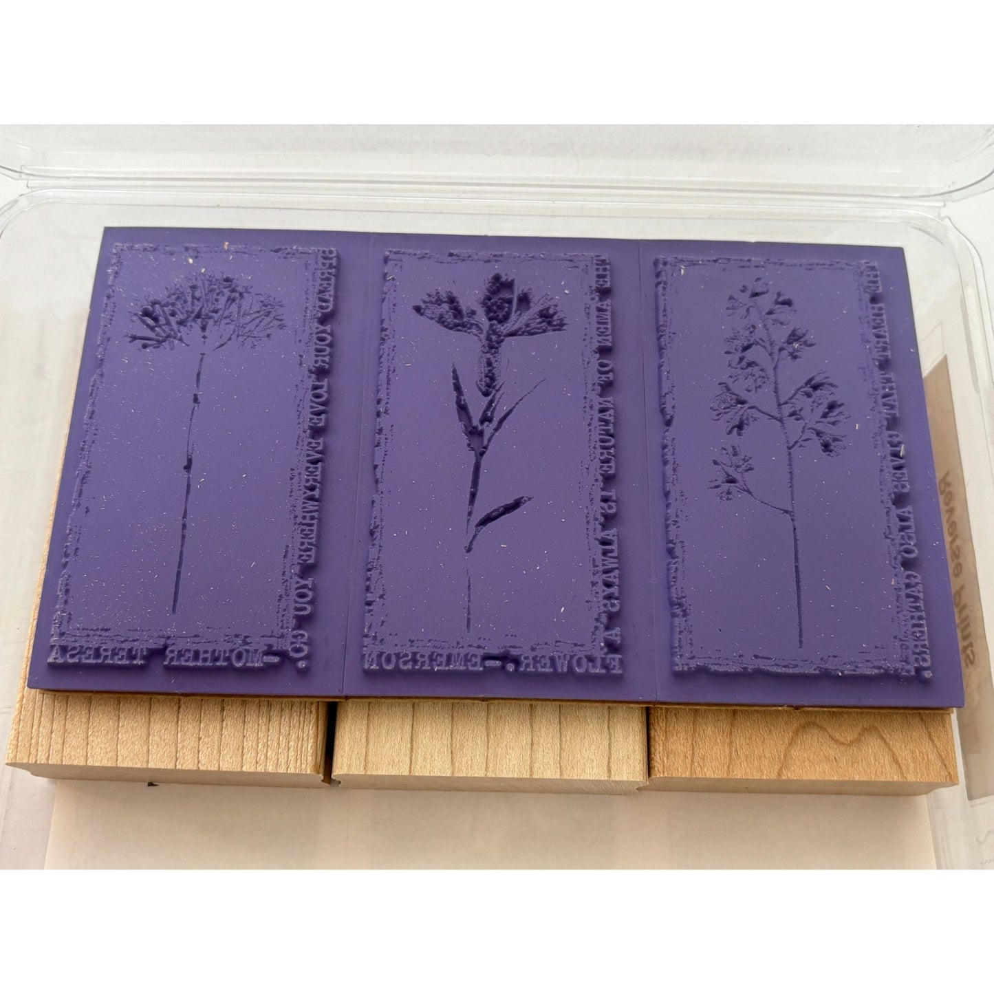 Stampin Up Rubber Stamp Reverse Prints Mother Teresa Quote Spread Love Amen Word