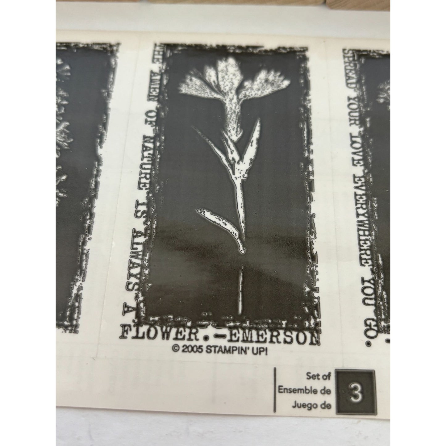 Stampin Up Rubber Stamp Reverse Prints Mother Teresa Quote Spread Love Amen Word