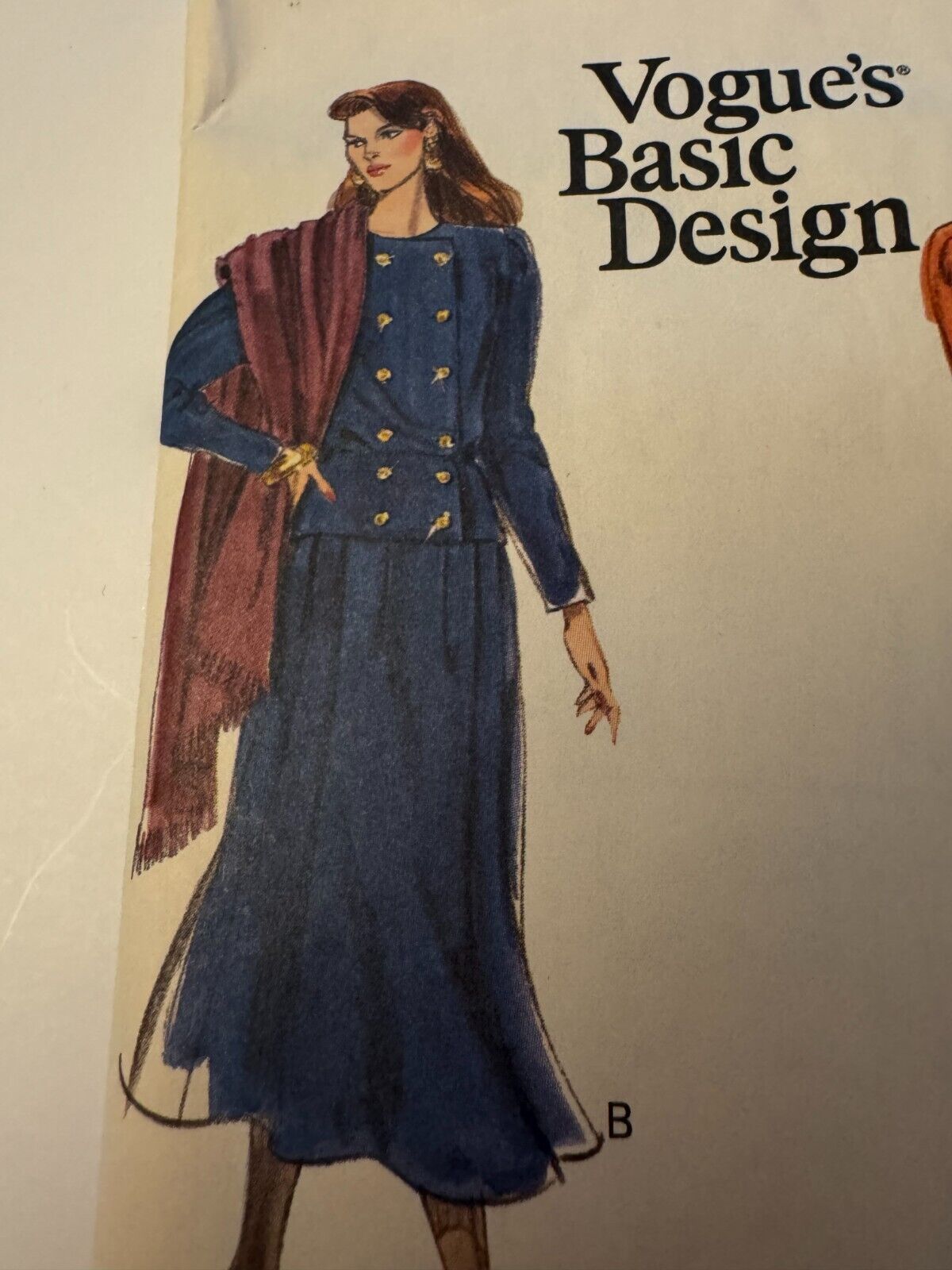 Vogue Sewing Pattern 2344 Blouson Top A-Line Skirt Work Career 12 14 16 Uncut