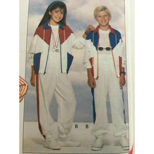 Butterick Sewing Pattern 5934 Athletic Active Kids Jacket Shorts Pants Warm Up