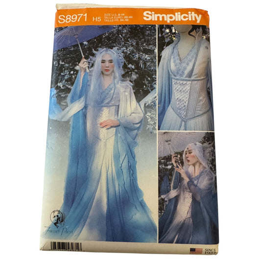 Simplicity Sewing Pattern S8971 Fantasy Fairy Costume Renaissance Fair 6-14 UC