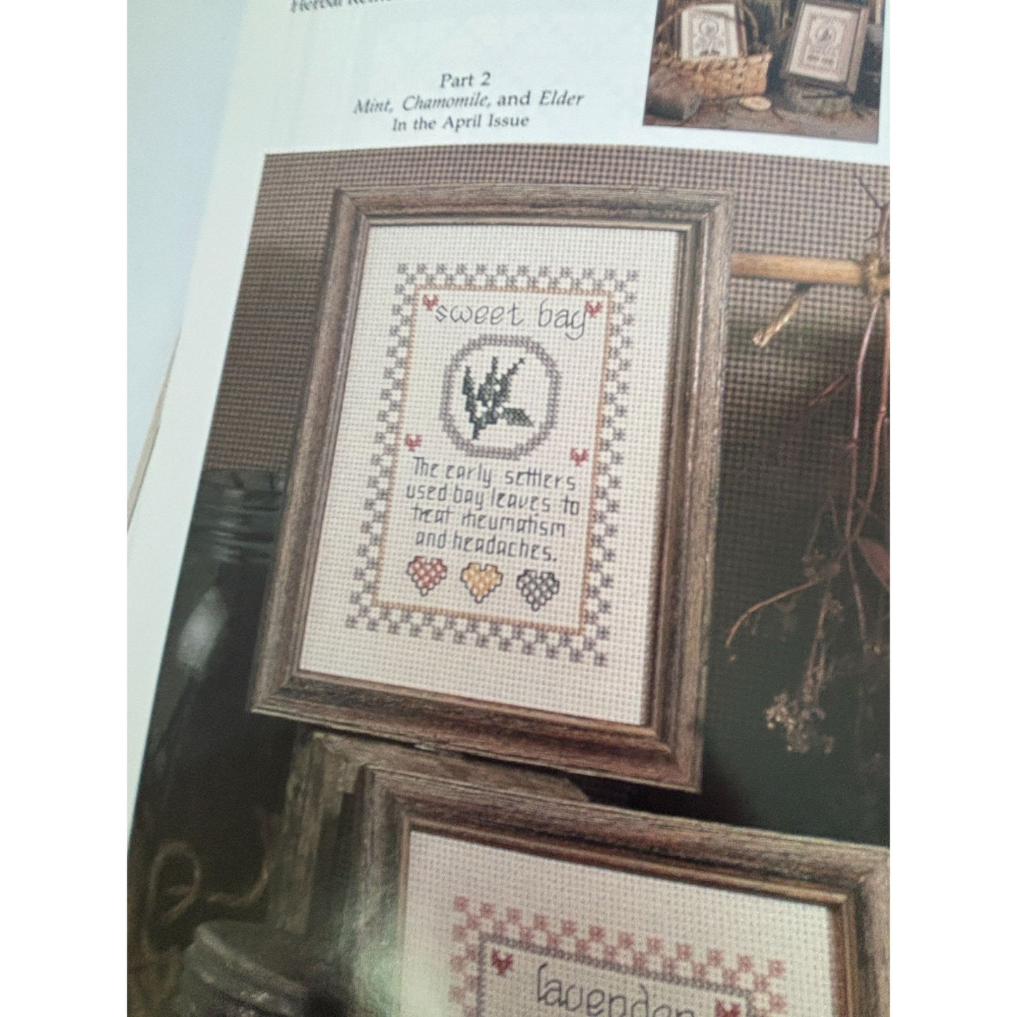 Leisure Arts February 1990 Magazine Cross Stitch The Stitcher Seamstress Craft