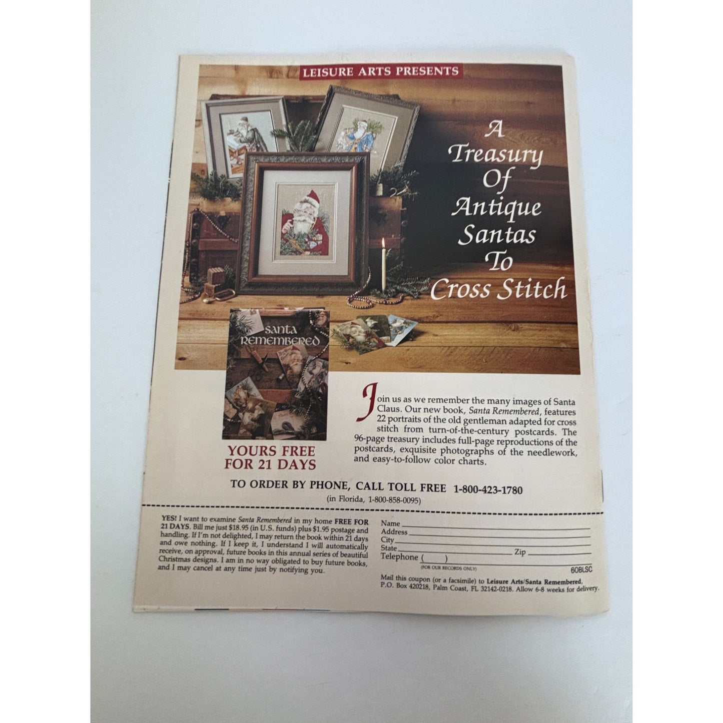 Leisure Arts February 1990 Magazine Cross Stitch The Stitcher Seamstress Craft