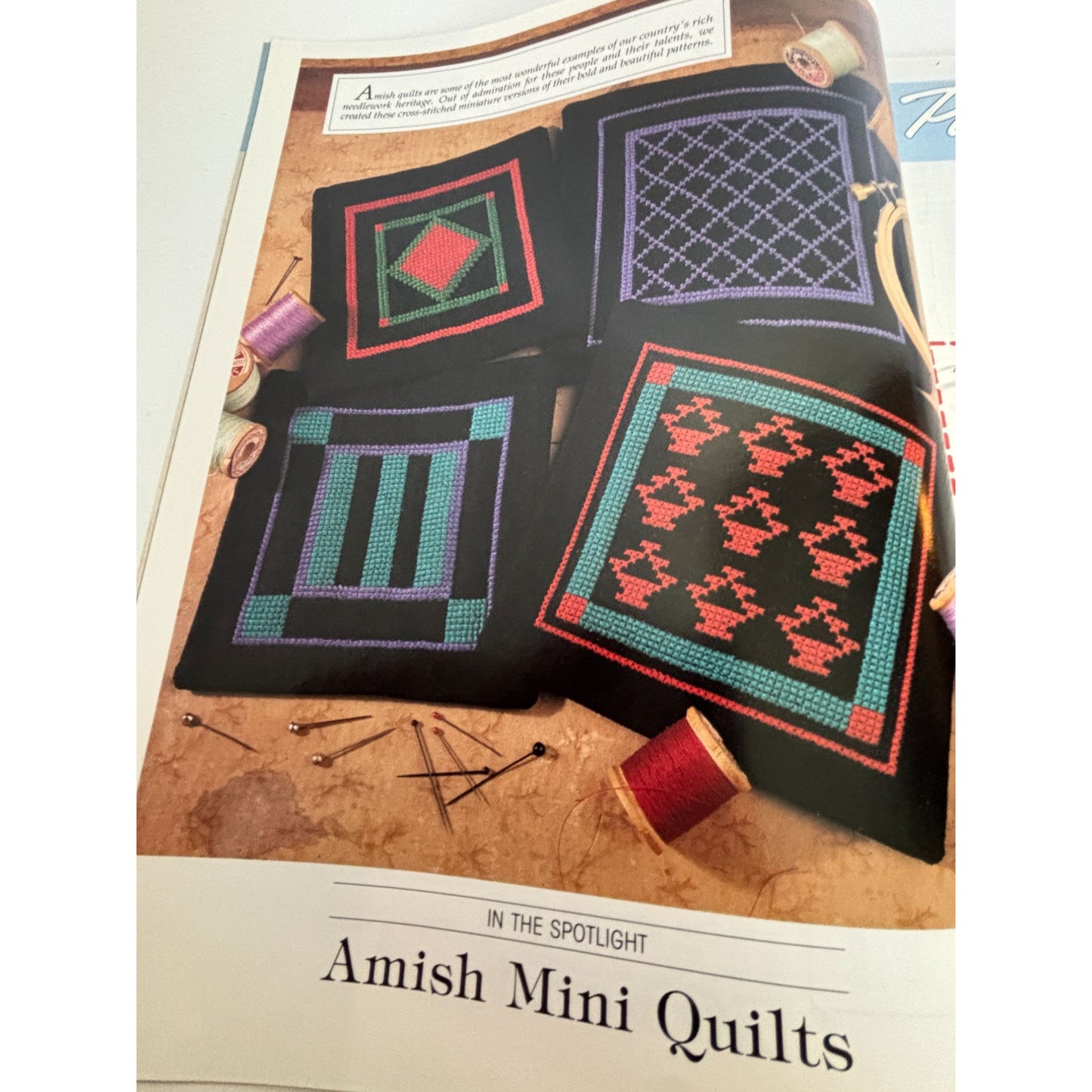 Leisure Arts February 1990 Magazine Cross Stitch The Stitcher Seamstress Craft