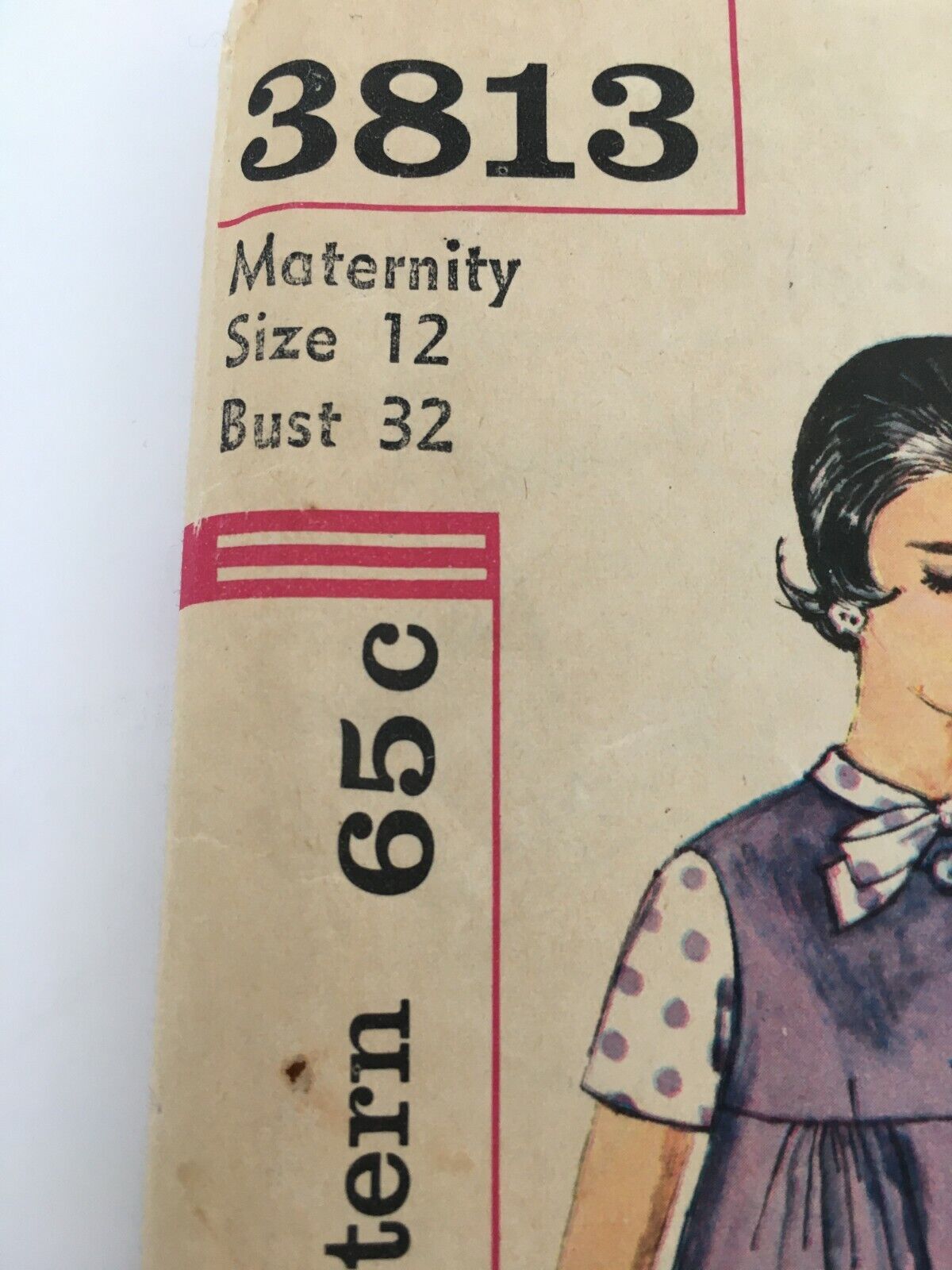 Vintage Maternity Sewing Pattern Simplicity 3813 Top Skirt Shirt Pants 12 Uncut