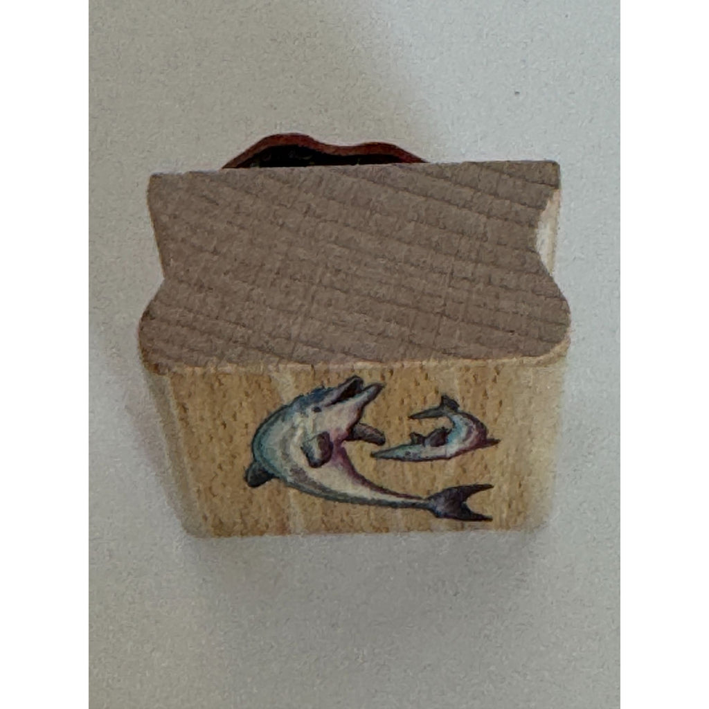 StampCraft Rubber Stamp Dolphin Jump Sea Animal Family Mother Baby Card Making