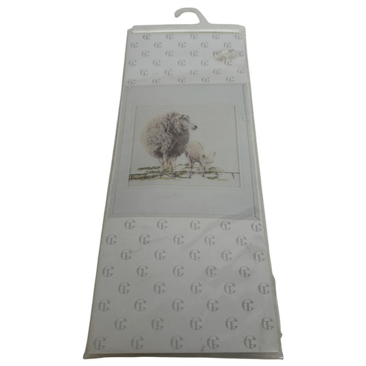 Thea Gouverneur Counted Cross Stitch Kit 1072 Sheep and Lamb Animals 15x16cm