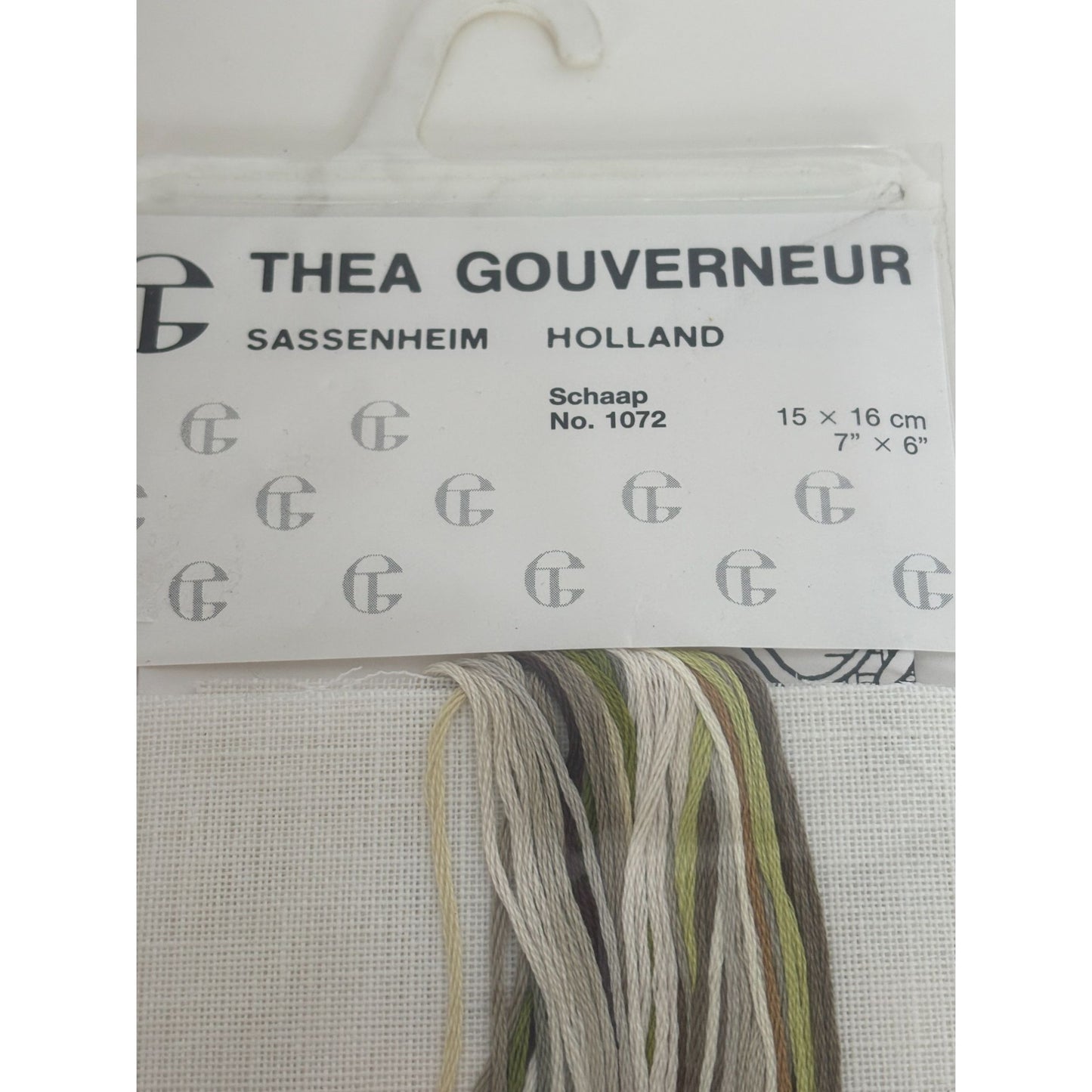 Thea Gouverneur Counted Cross Stitch Kit 1072 Sheep and Lamb Animals 15x16cm