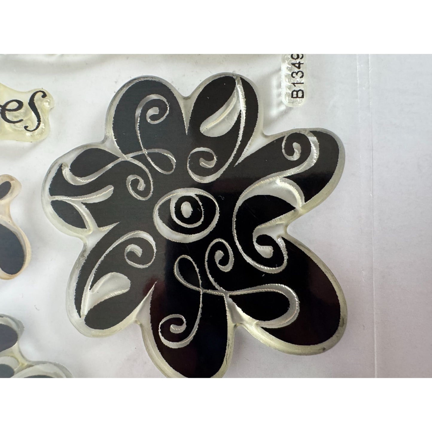 CTMH My Acrylix Acrylic Stamp Set Summer Wishes For You Flowers Floral Border