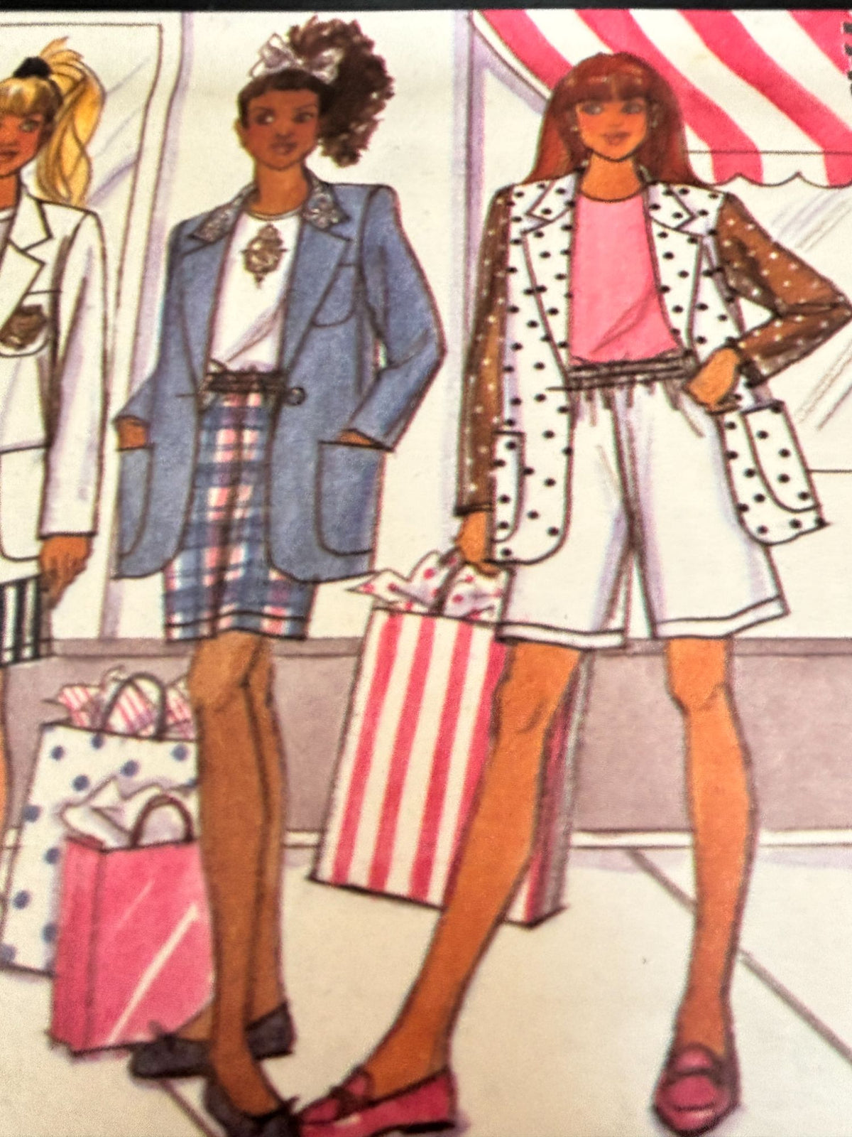 Butterick Sewing Pattern 6668 Girls Jacket Skirt Shorts 90s Outfit 7-14 Preppy School Uncut