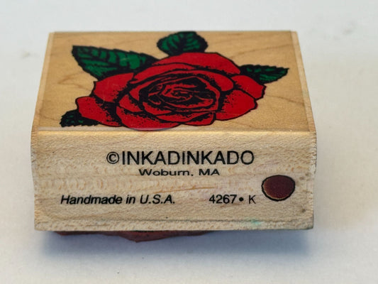Inkadinkado Rubber Stamp Rose Flower Love Anniversary Card Making Craft Wooden