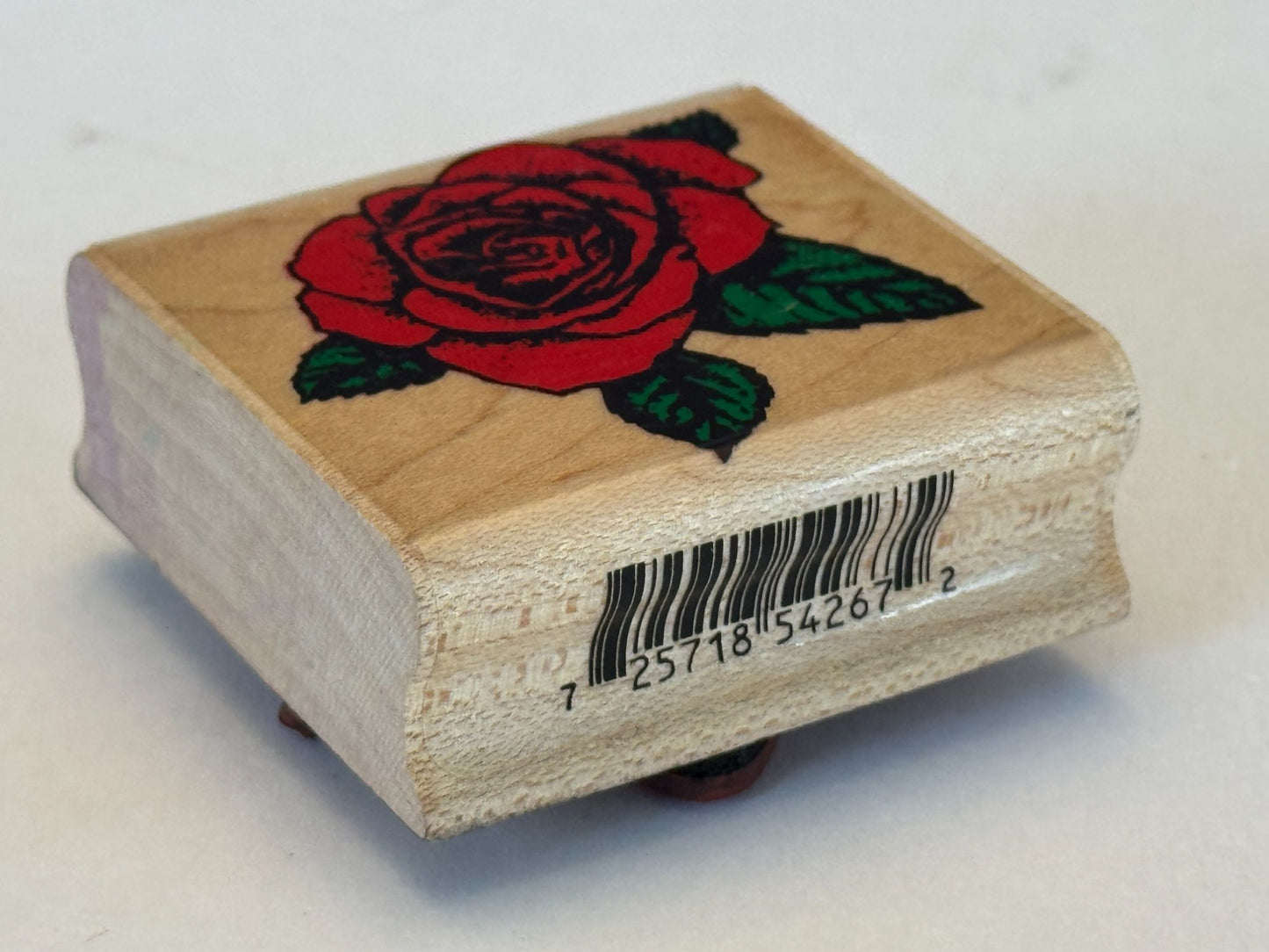 Inkadinkado Rubber Stamp Rose Flower Love Anniversary Card Making Craft Wooden
