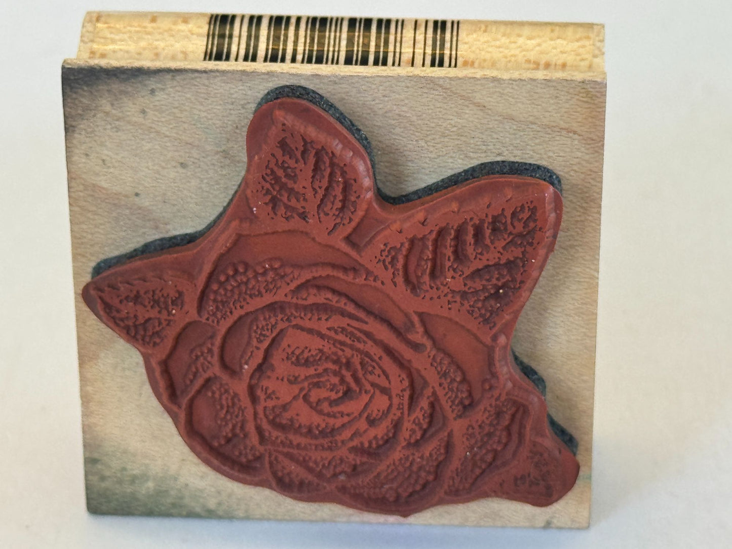 Inkadinkado Rubber Stamp Rose Flower Love Anniversary Card Making Craft Wooden