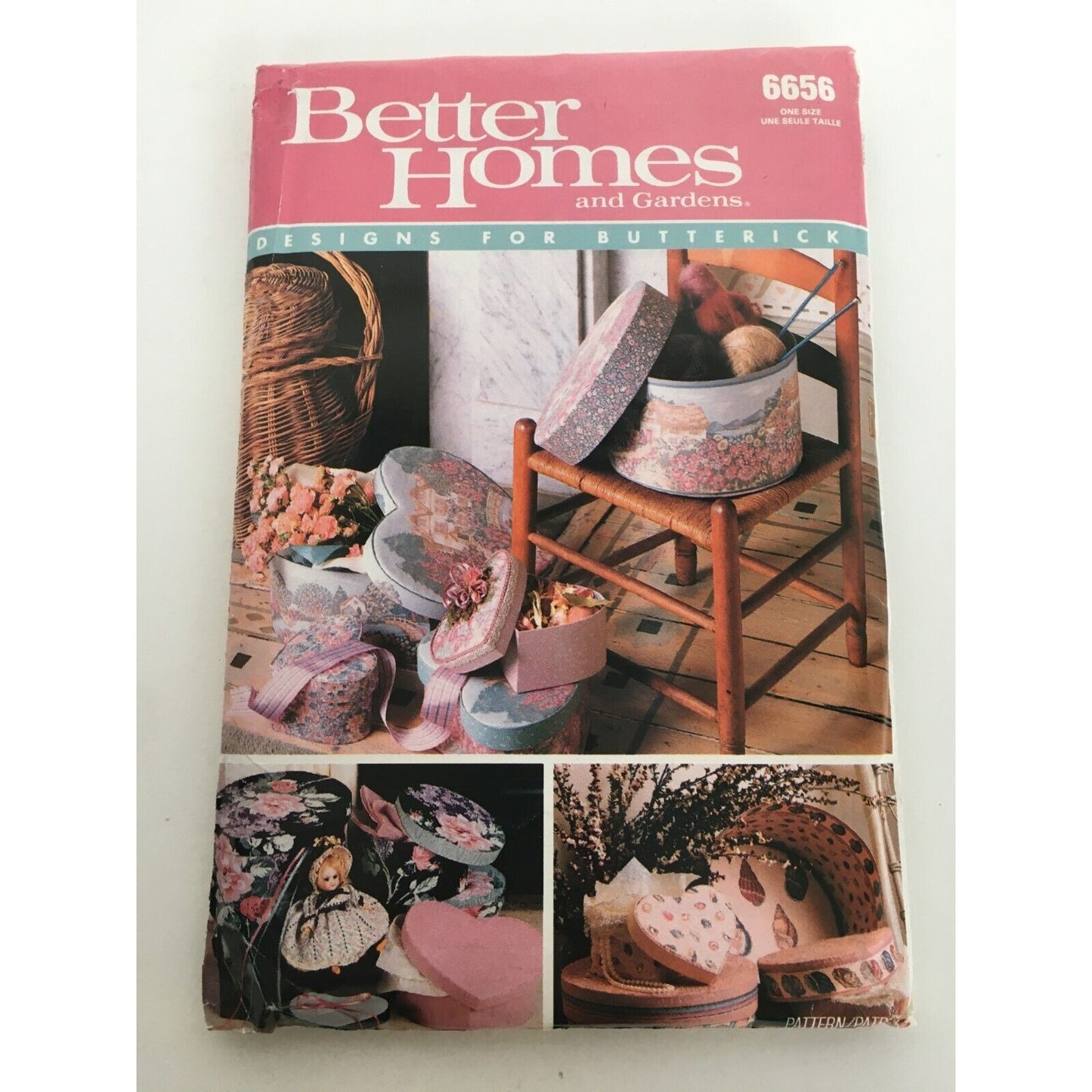 Butterick Sewing Pattern 6656 Better Homes Gardens Gift Box Round Heart Oval UC