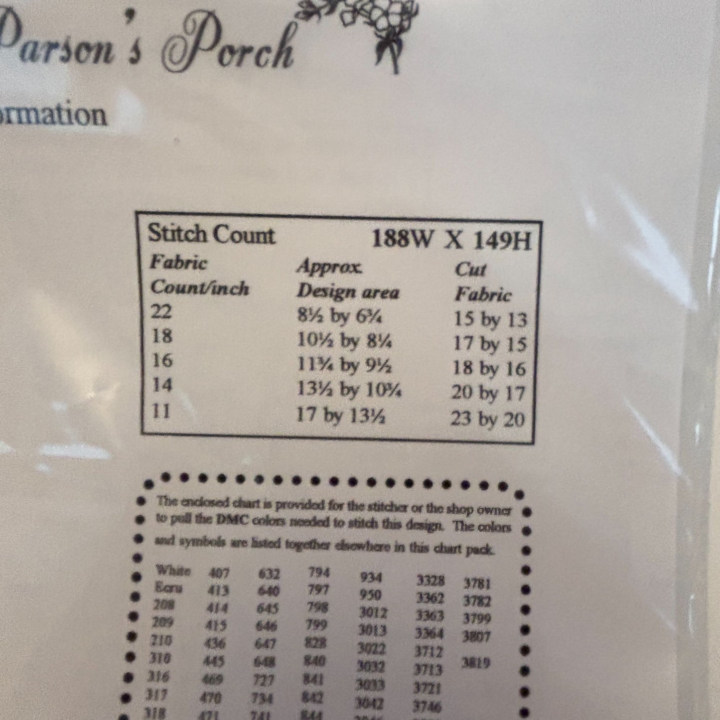 Pegasus Cross Stitch Pattern Marty Bells Parsons Porch Chart Pack 432 House Door