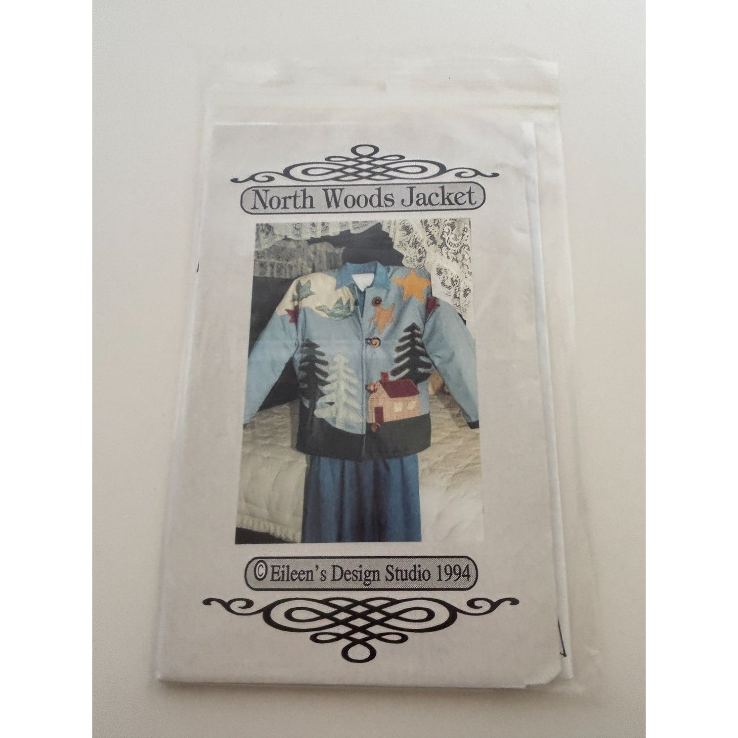 Eileens Design Sewing Pattern North Woods Jacket Fusible Applique Folksy 6-22 UC