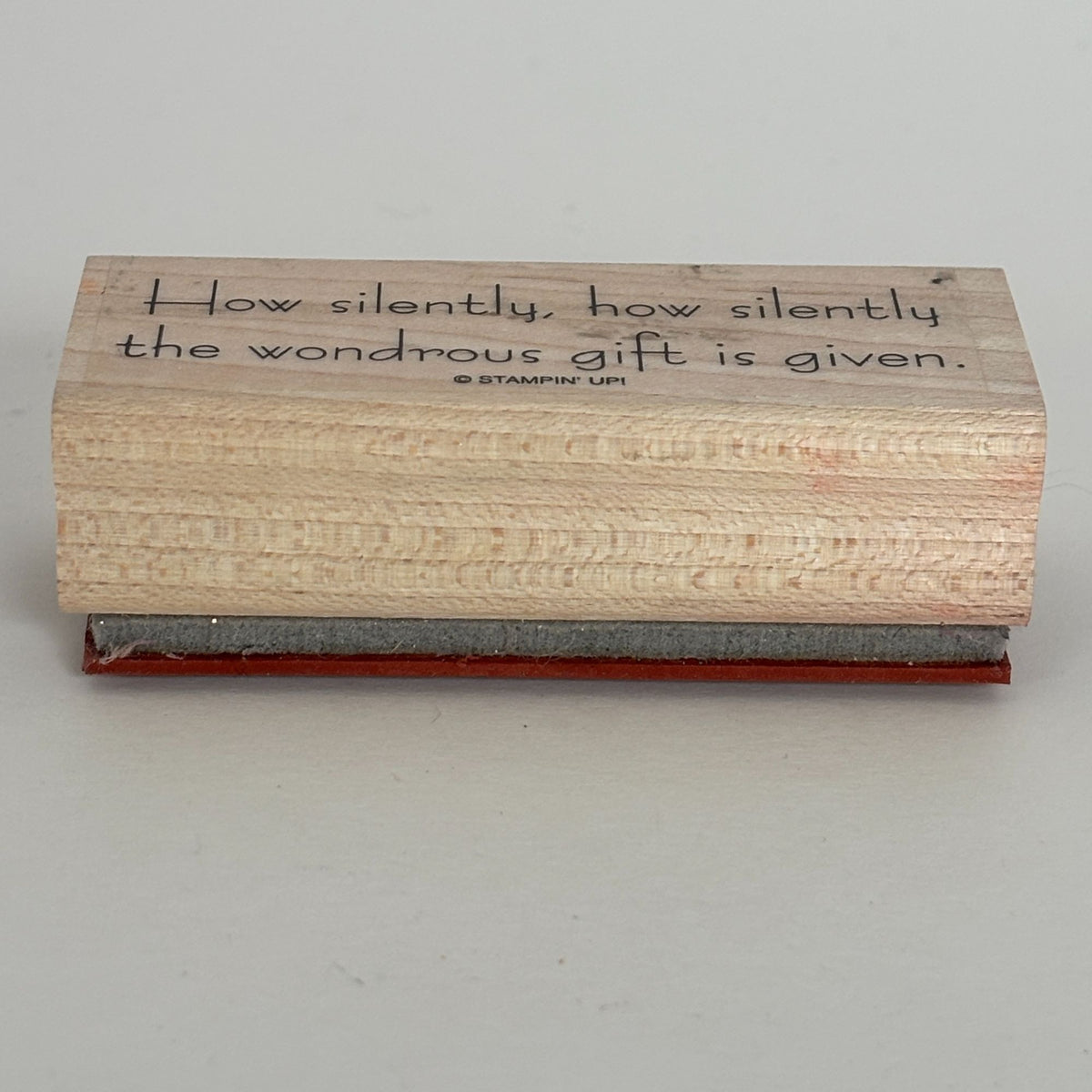Stampin Up Rubber Stamp How Silently Quote Religious Christmas The Wondrous Gift Christian