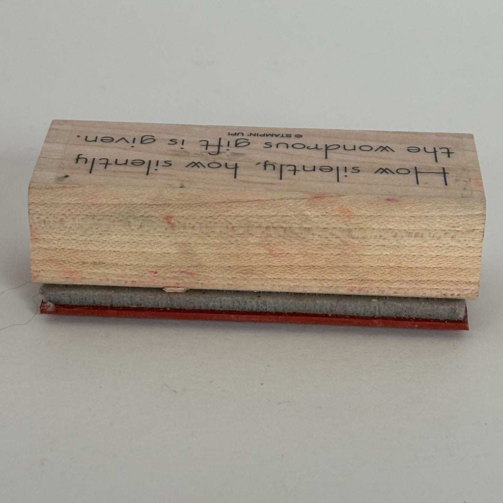Stampin Up Rubber Stamp How Silently Quote Religious Christmas The Wondrous Gift Christian