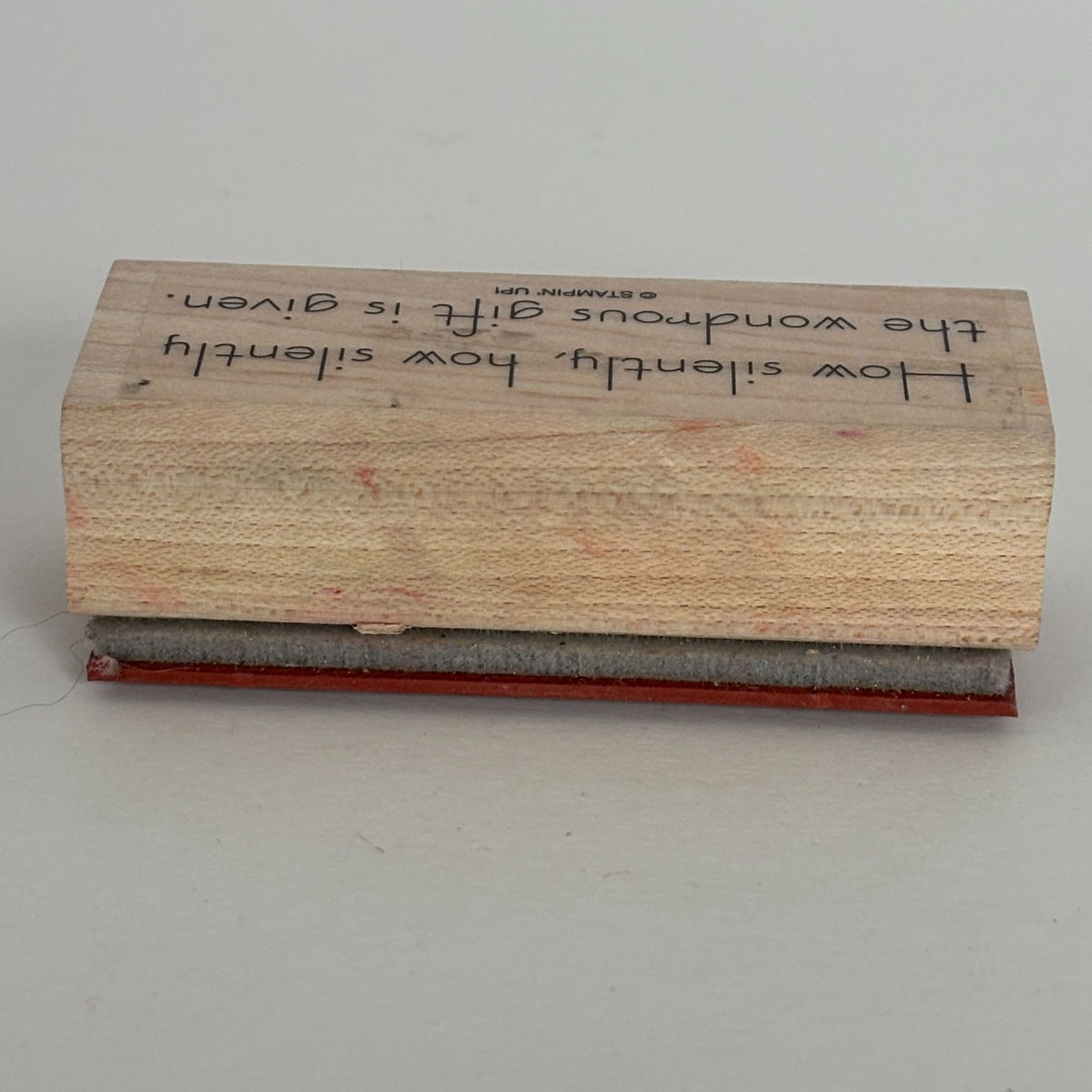 Stampin Up Rubber Stamp How Silently Quote Religious Christmas The Wondrous Gift Christian