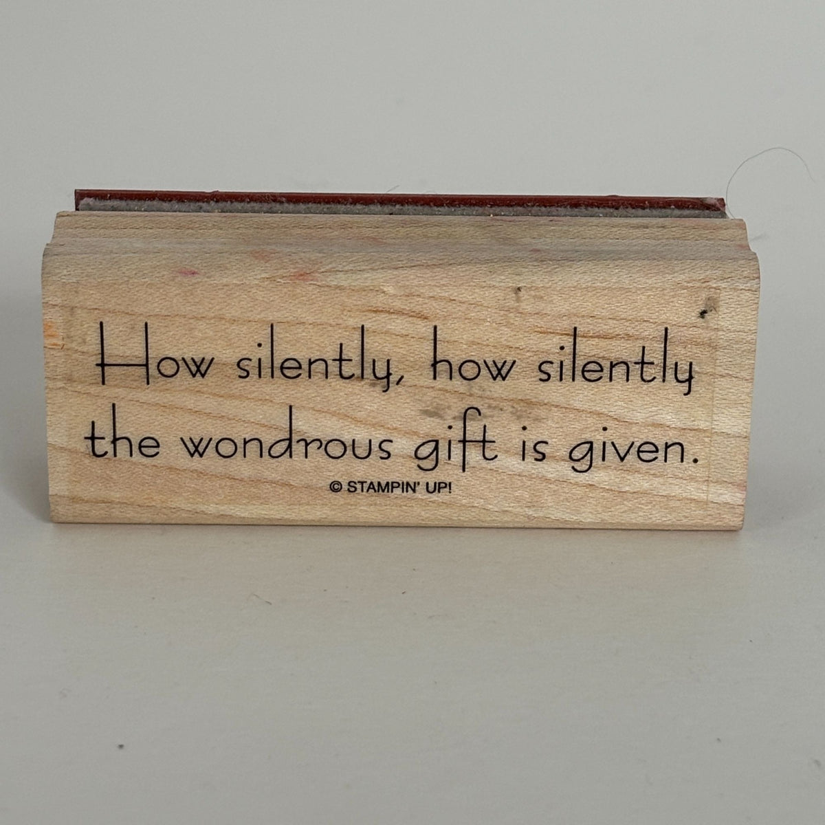 Stampin Up Rubber Stamp How Silently Quote Religious Christmas The Wondrous Gift Christian