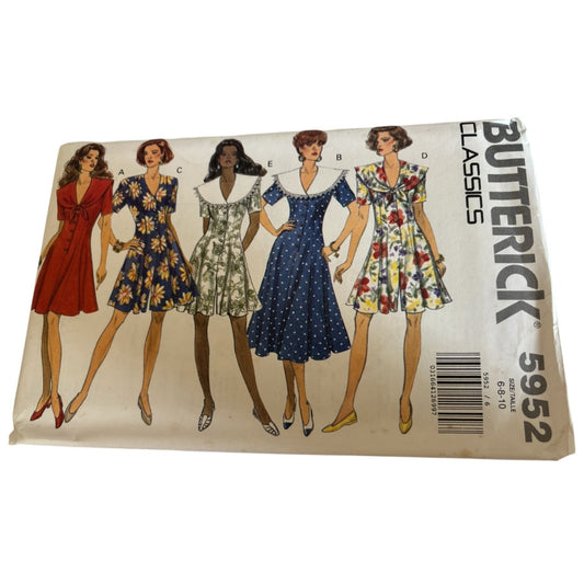 Butterick Sewing Pattern 5952 Flared Dress Culotte Casual Summer Size 6 8 10 UC
