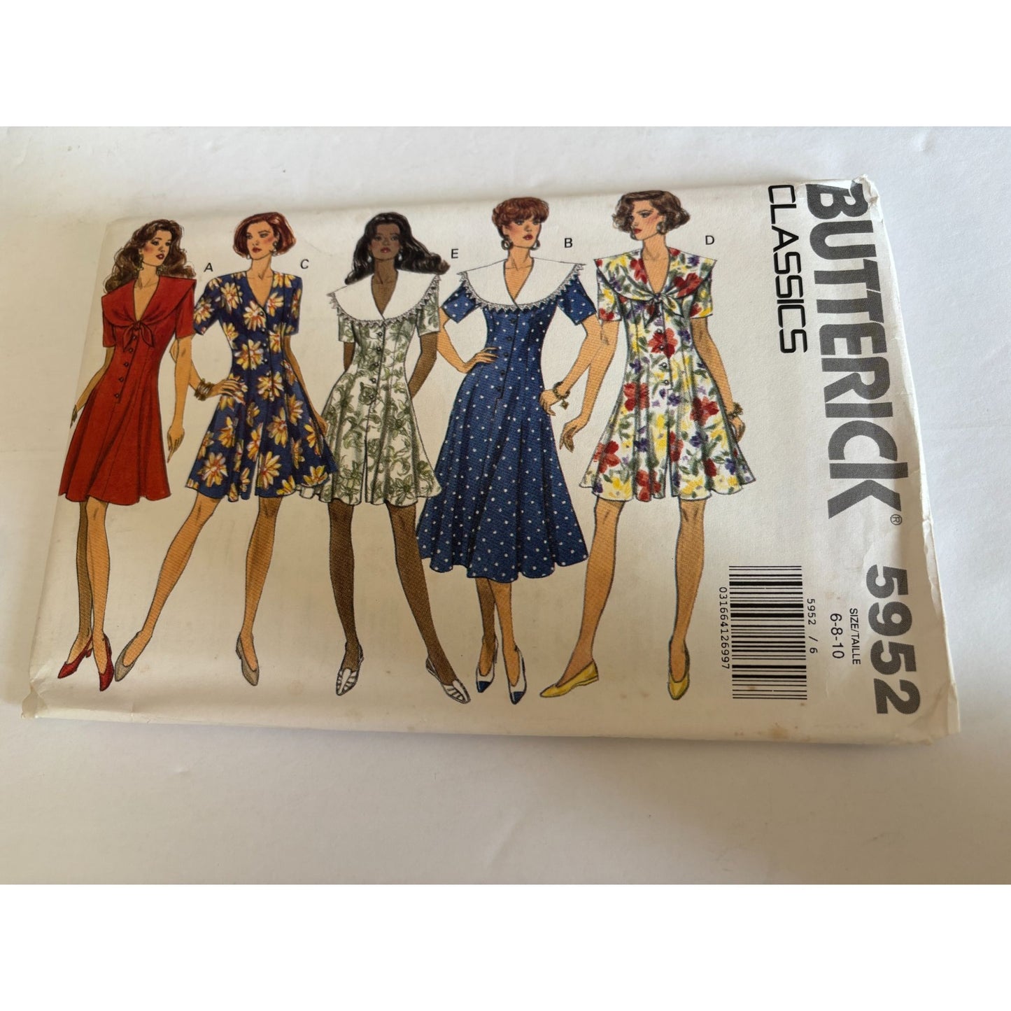 Butterick Sewing Pattern 5952 Flared Dress Culotte Casual Summer Size 6 8 10 UC