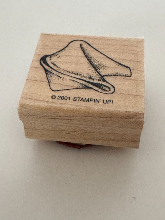 Stampin Up Rubber Stamp Fortune Cookie Chinese Fortune Card Making Wood Mounted