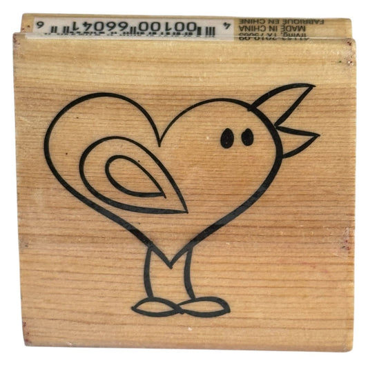 CraftSmart Rubber Stamp Heart Bird Valentines Day Card Making Funny Animal  Love