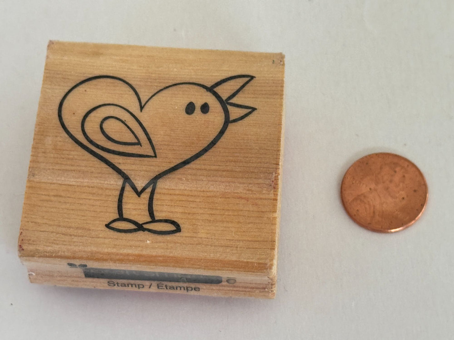 CraftSmart Rubber Stamp Heart Bird Valentines Day Card Making Funny Animal  Love