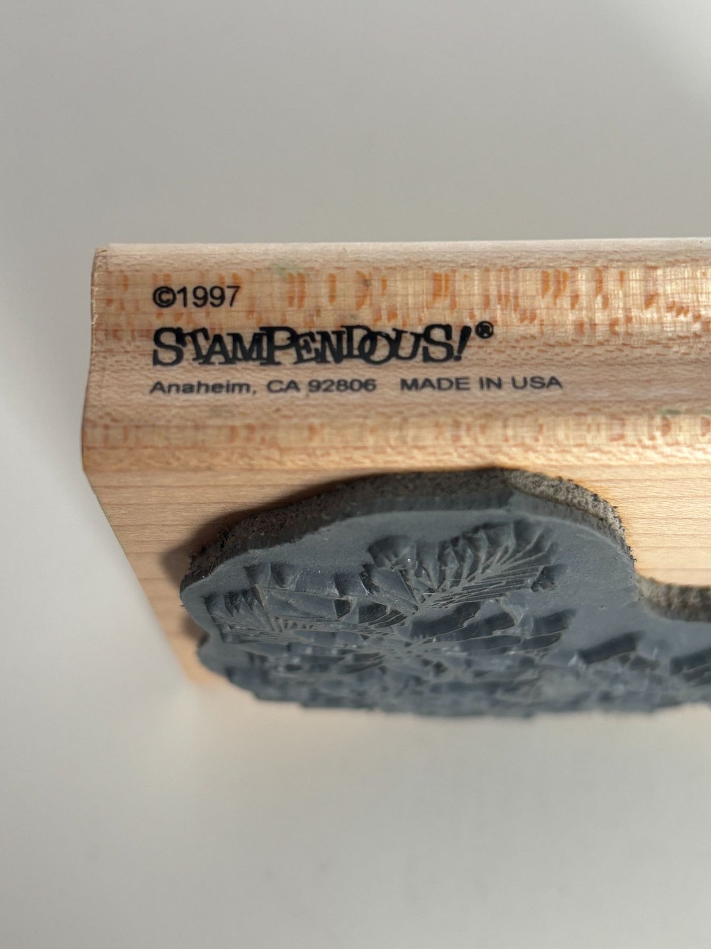 Stampendous Rubber Stamp Poinsettia Corner Flower Holidays Christmas Card Making