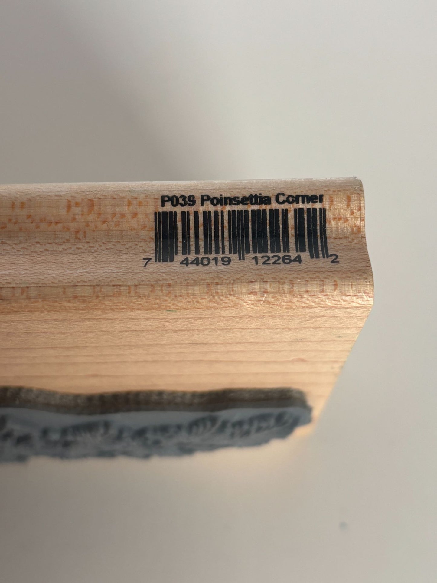 Stampendous Rubber Stamp Poinsettia Corner Flower Holidays Christmas Card Making