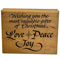 Embossing Arts Rubber Stamp Love Peace Joy Christmas Card Making Holidays Words Sentiment Wooden