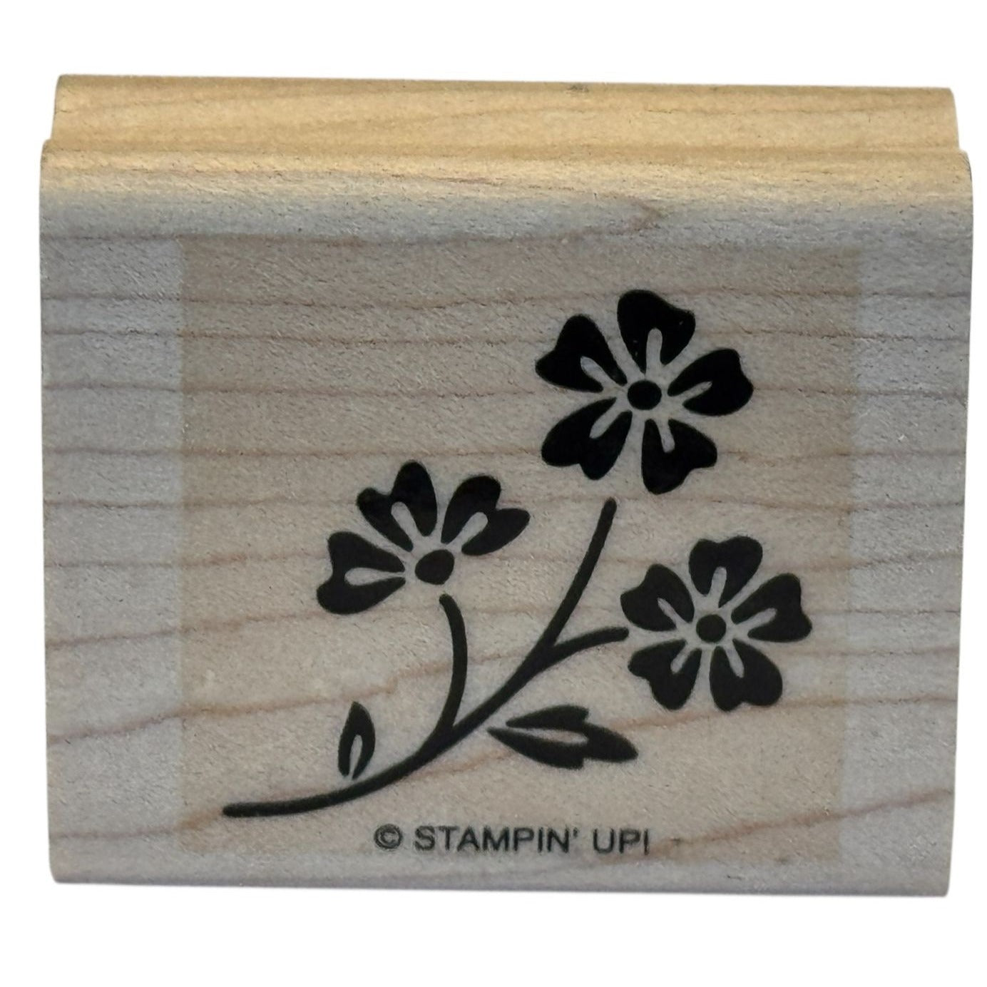 Stampin Up Rubber Stamp Floral Design Flowers Spring Garden Crafting Tool Wood