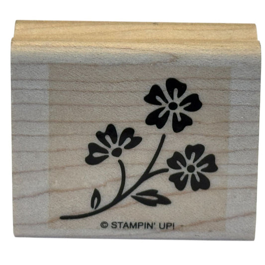 Stampin Up Rubber Stamp Floral Design Flowers Spring Garden Crafting Tool Wood