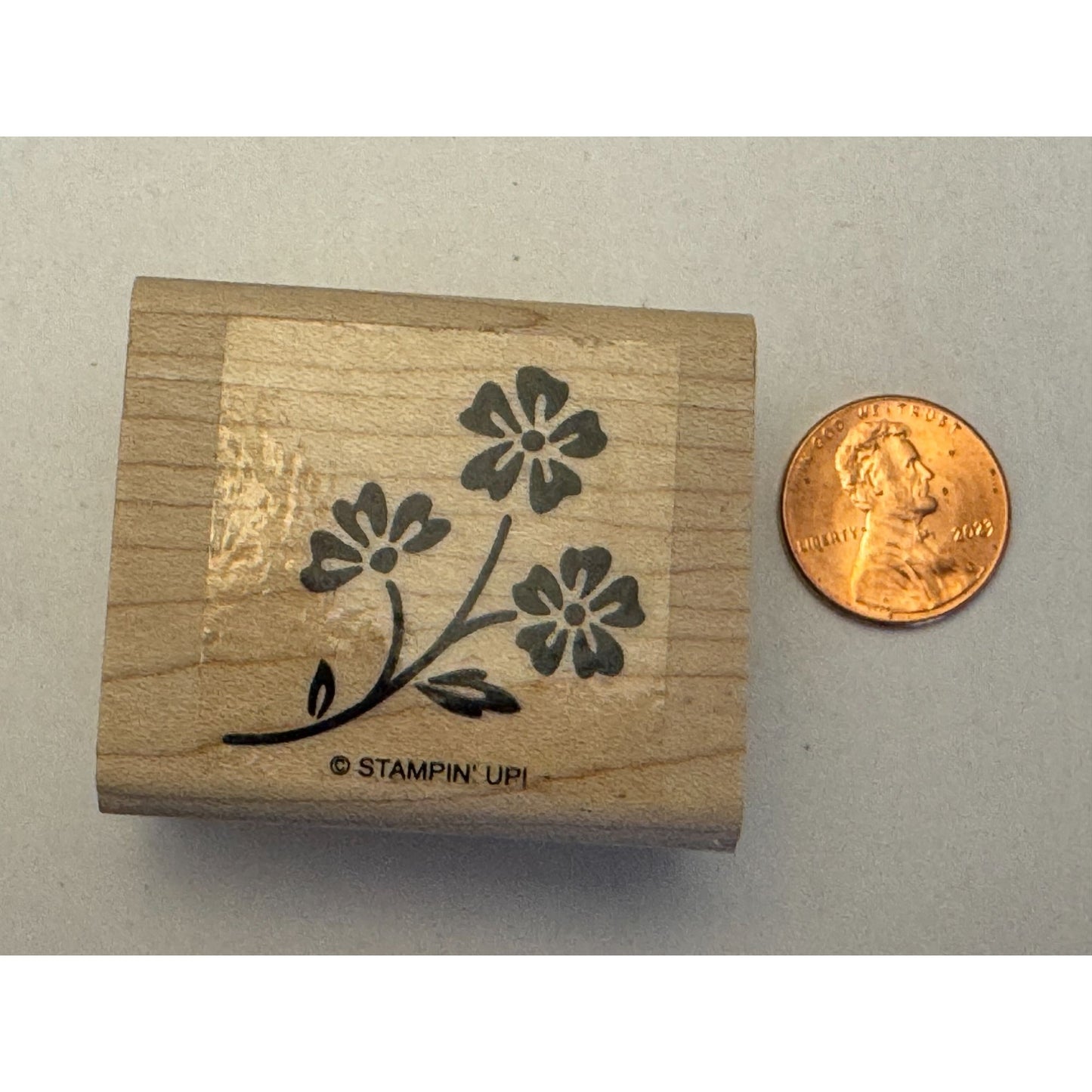 Stampin Up Rubber Stamp Floral Design Flowers Spring Garden Crafting Tool Wood