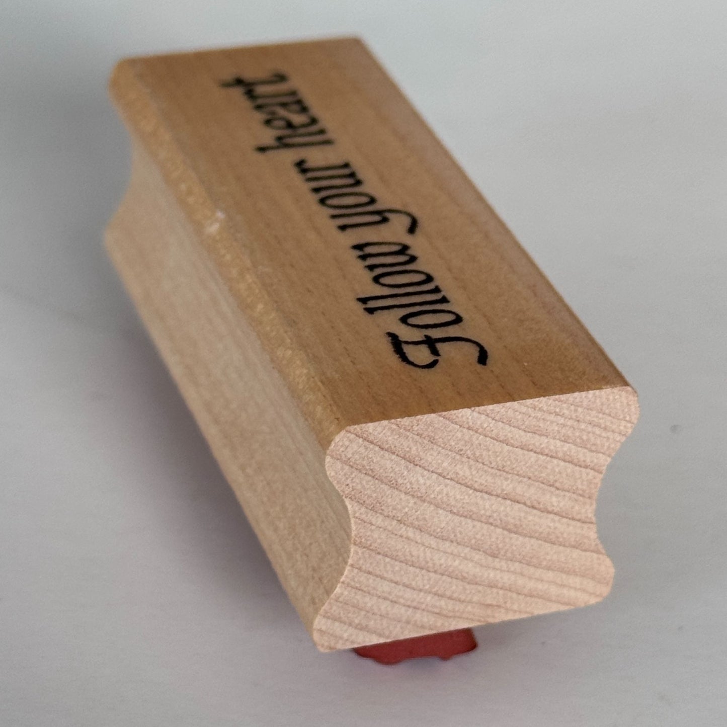 Great Impressions Rubber Stamp Follow Your Heart Cardmaking Words Inspirational Sentiment Wood Mounted
