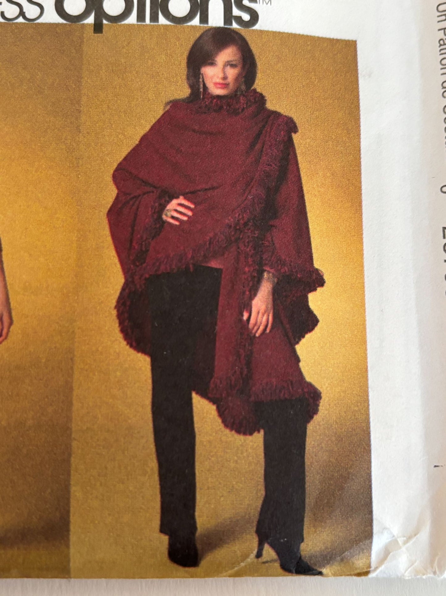 McCalls Sewing Pattern M4977 Misses Cape Jacket Top Skirt Pants XS S M Easy UC