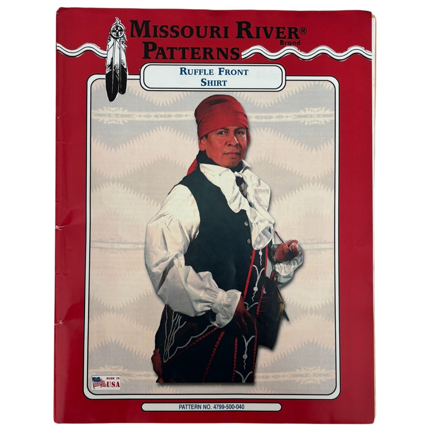 Missouri River Sewing Pattern Ruffle Front Shirt 18th Century Frontier Historical Costume S-XXL Uncut