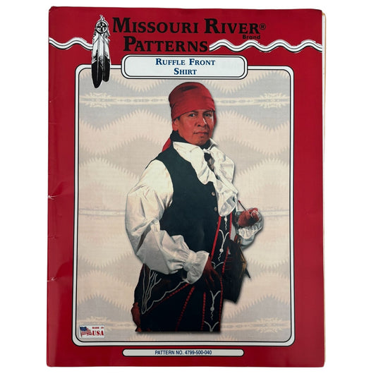 Missouri River Sewing Pattern Ruffle Front Shirt 18th Century Frontier Historical Costume S-XXL Uncut