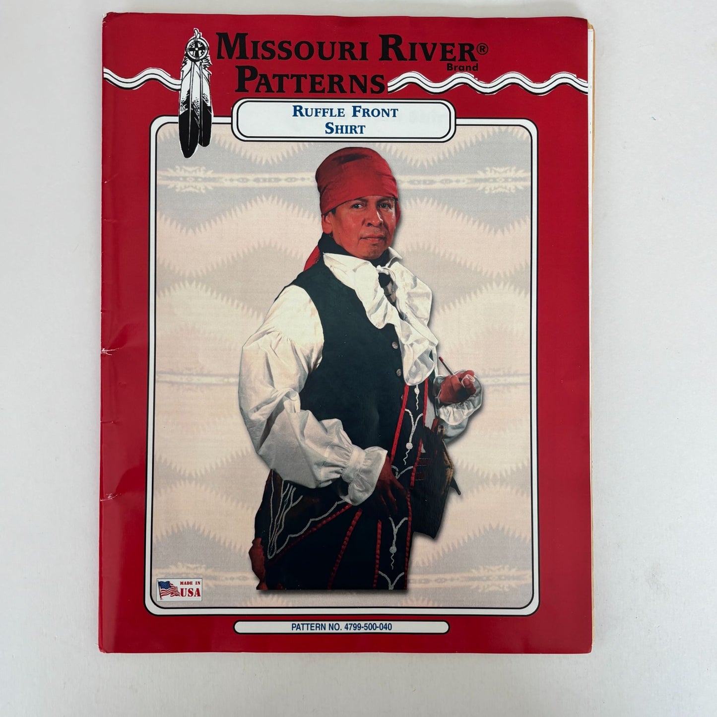 Missouri River Sewing Pattern Ruffle Front Shirt 18th Century Frontier Historical Costume S-XXL Uncut