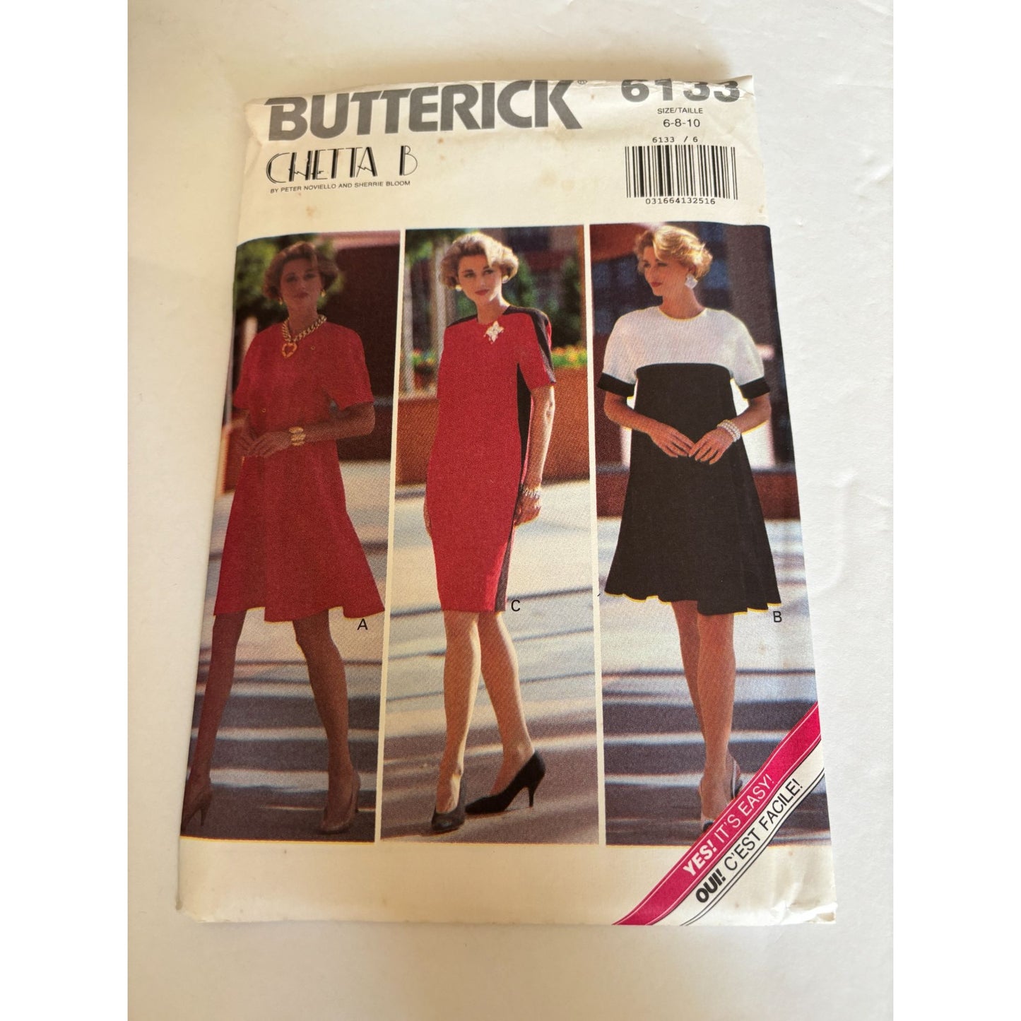 Butterick Sewing Pattern 6133 Slightly Flared Dress Career Work Easy UC 6 8 10