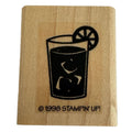 Stampin Up Rubber Stamp Lemonade Glass Lemon Slice Southern Hospitality Drink