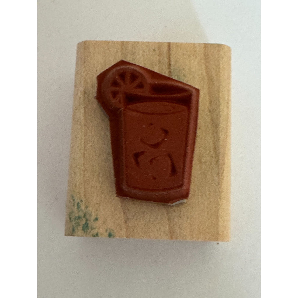 Stampin Up Rubber Stamp Lemonade Glass Lemon Slice Southern Hospitality Drink