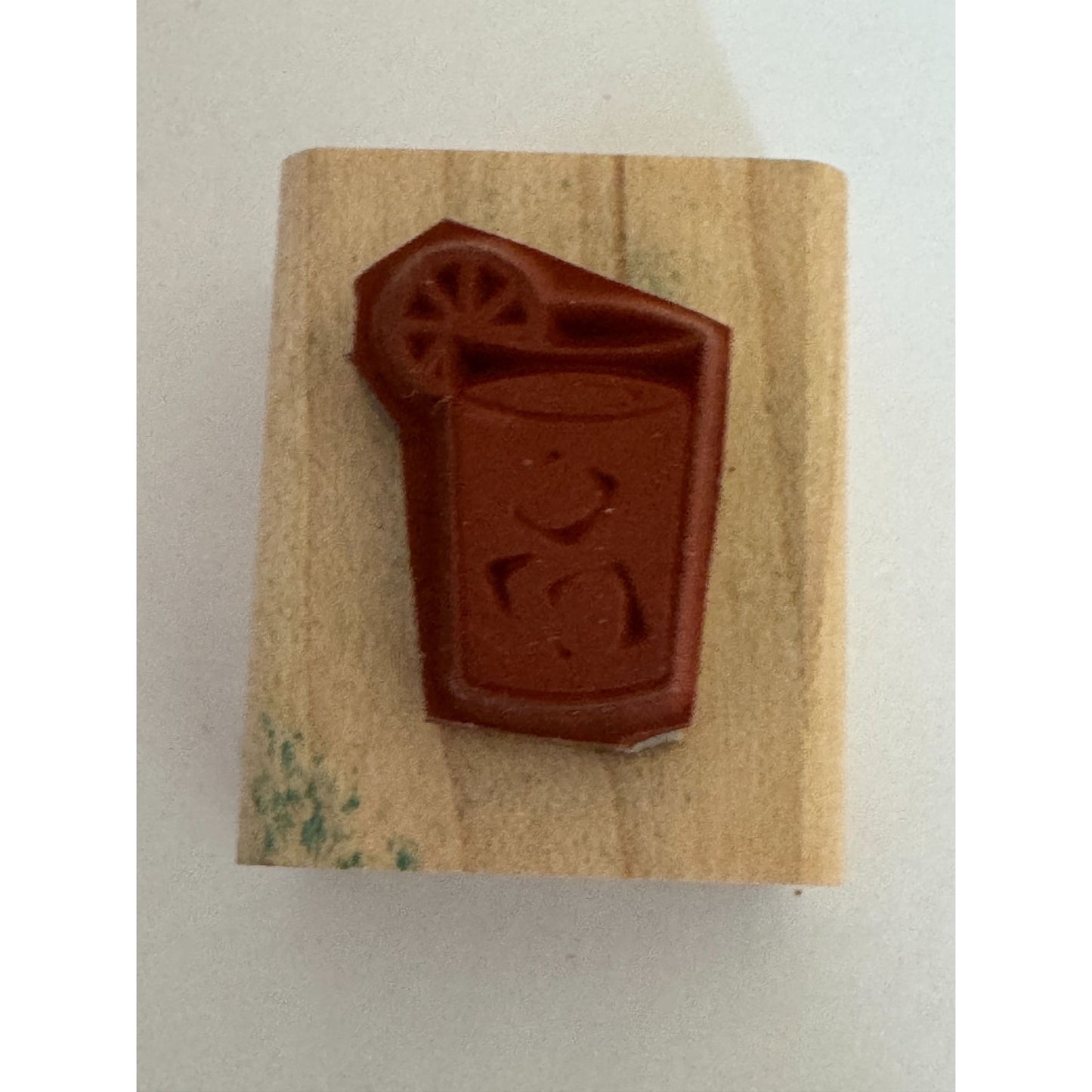 Stampin Up Rubber Stamp Lemonade Glass Lemon Slice Southern Hospitality Drink