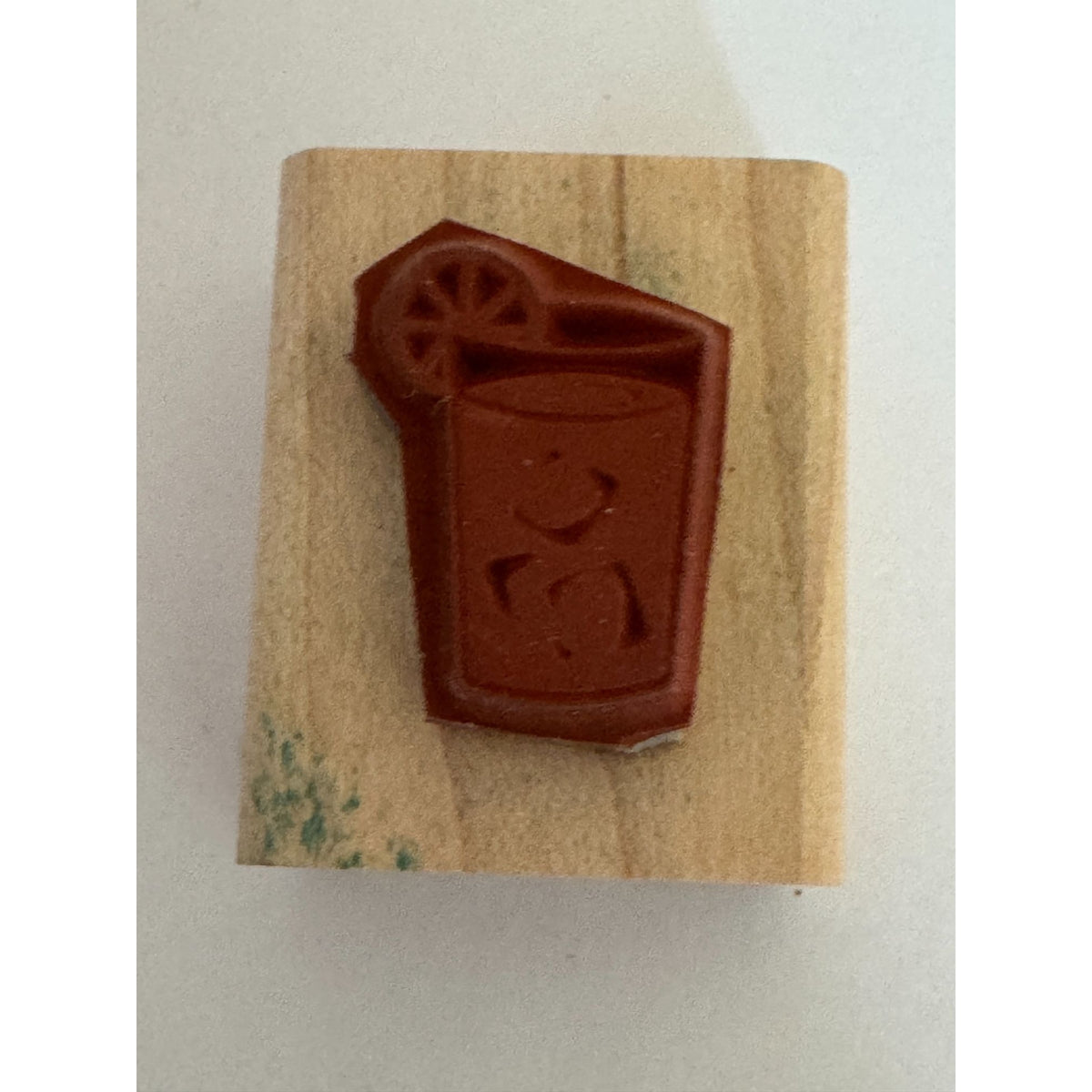 Stampin Up Rubber Stamp Lemonade Glass Lemon Slice Southern Hospitality Drink